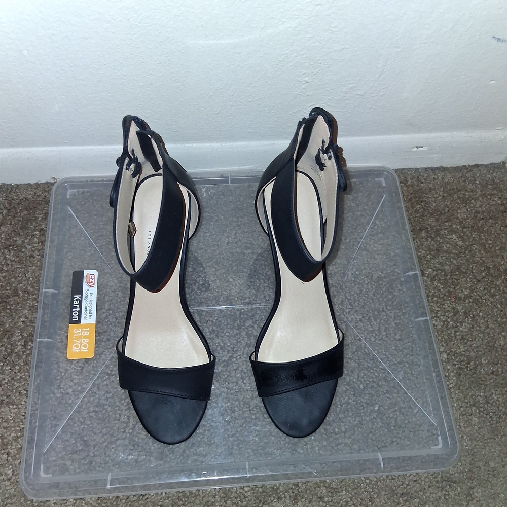 Chinese Laundry Black Ankle Strap Heels